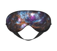 Universe Galaxy Space Reversible Eye Mask Double Sided Blackout Mask Adjustable Soft Sleep Travel Nap Cover