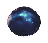 Universe Galaxy Space shower caps with a double layer of, hold your hair well whether using them while showering or taking bath.