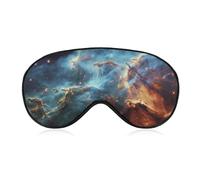 Universe Galaxy Space Sleep Mask for Women Men Side Sleeper Eye Cover with Adjustable Strap Soft Breathable Blackout Mask Slip-Free Deep Sleeping Travel Essentials