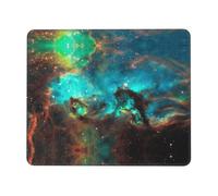 Universe Galaxy Space Thick Comfort Mouse Pad with Lock Edge Design, Large Non-Slip Rubber Base Desk Mat for Office