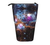 Universe Galaxy Space Vertical Retractable Pencil Case Storage Bag Daily Storage for School Office Makeup Bag