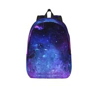 Universe Galaxy Star Space Canvas Backpack Travel Bag Laptop Anti-Water And Ergonomic Straps For College Work, Black, S