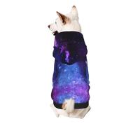 Universe Galaxy Star Space Print Dog Hoodie For Small Dogs, Warm, Soft, And Breathable Sweatshirt, Easy To Wear Jumper, Pet Winter Weather Coat Pullover