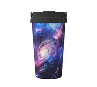 Universe Galaxy Star Space Print Insulated Coffee Tumbler, 500ml Leakproof Stainless Steel Travel Mug, Double Walled, Hot & Cold Drinks - Perfect for Commuting, Office, Home