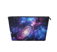 Universe Galaxy Star Space Print Makeup Bag, Small Travel Cosmetic Bag Toiletry Bag Portable Makeup Pouch with Silver Zipper for Women Girls