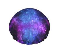 Universe Galaxy Star Space Print Shower Cap For Women Men Reusable Lightweight Soft Bath Hair Cap With Elastic Band