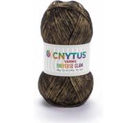 Universe Glam Luxury Metallic Shimmer Yarn | Perfect for Crochet, Knitting, Shawls, and Sweaters | Extra Soft for Dazzling Projects-100 Gr-3.53Oz / 230 M-250 Yrd (1 Skein, Gold)