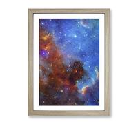 Universe In Abstract Vol.13 Modern Framed Print | A4 Oak Framed Wall Art | Ready to Hang | Abstract Fantasy Picture | Living Room Bedroom Lounge Office