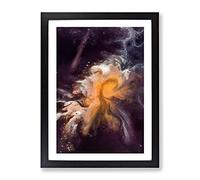 Universe In Abstract Vol.19 Modern Framed Wall Art Print, Ready to Hang Picture for Living Room Bedroom Home Office Décor, Black A3 (34 x 46 cm)