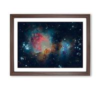 Universe In Abstract Vol.52 In Abstract Modern Art Framed Print | A3 Walnut Framed Wall Art | Ready to Hang | Abstract Fantasy Picture | Living Room Bedroom Lounge Office