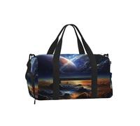 Universe Landscape Painting Gym Duffle Bag with Shoe Compartment Travel Weekender Overnight Bag Waterproof Sports Gym Bag with Shoulder Strap