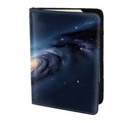 Universe Milky Way Galaxy Print 5.5in Passport Travel Document Wallet Case Stylish Secure Men Women For Travelers, Black, One Size