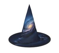 Universe Milky Way Galaxy Print Halloween Witch Hat, Witch Costume Accessory For Halloween Cosplay Party Holiday Decoration 3pcs