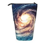 Universe Milky Way Galaxy Print Telescopic Adjustable Pencil Case Lightweight Organizer for Office Travel Pen Bag