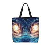 Universe Milky Way Galaxy Print Water-Resistant Tote Reusable Grocery Bag Lightweight Travel Beach Versatile Use