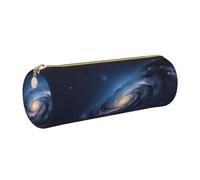 Universe Milky Way Galaxy Print Women Men Pencil Case Cylindrical Lightweight Pen Pouch Office Stationery Organizer