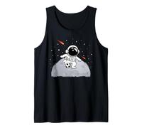 Universe Moon Stars Astronaut in Outer Space Soccer Tank Top