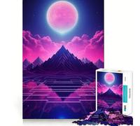Universe of Retrofuturism Jigsaw Puzzle 1000 Pieces Cognitive Fun Play High Precision Die Cut Unique Gift for Stress Relief (38x26cm)