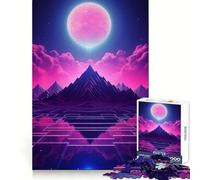 Universe of Retrofuturism Jigsaw Puzzle for Teenagers 1000 Pieces Intellectual Fun Mind Calming Fun Fine Cut Winter Gift (50x75cm)