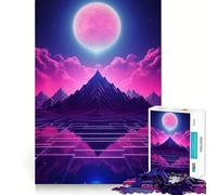 Universe of Retrofuturism Jigsaw Puzzles for Adults 1000 Mind Boost Game Uniform Size Precise Pieces Travel-friendly Brain Game Gift (50x75cm)