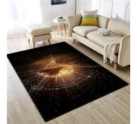 Universe Outer Space Landscape 3D Printed Soft Playroom Rug 40 X 60 Cm - Low Pile Non-Slip Area Rug - Home Decor Door Mat - Stain Resistant - Low Pile, Non-Shedding - Polyester - Easy C /4023527223006