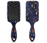 Universe Planet Hair Brush Space Nebula Wet Dry Air Cushion Hair Brush Plastic Detangler Hairbrush for Kids Adults Back To School Gift Women Men