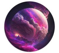 Universe Planet Landscape Jigsaw Puzzle 1000 Pieces Round JigsawPuzzle 1000 Pieces for Adults Intricate Design for Teenagers, DIY Decor, And Brain-Boosting Fun 67.5x67.5cm