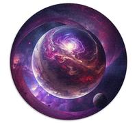 Universe Planet Landscape Jigsaw Puzzles for Adults 1000 Round Cardboard Puzzles Challenging DIY Brain Game, Interactive Family Activity 1000pcs (67.5x67.5cm)