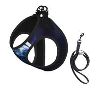 Universe Planet Print Dog Harness Adjustable Walk Puppy Harnesses Leash Clips Pet Harnesses Training Pet Vest