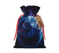 Universe Planet Print Drawstring Gift Reusable Eco-Friendly Bags Pouches For Birthday Party Favors