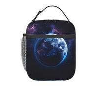 Universe Planet Print Functionality Portable Insulated Lunch Pouch Reusable Meal Picnic Tote Work Travel