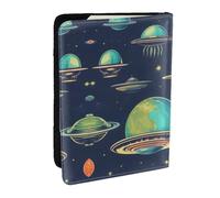 Universe Planet Print Passport Holder Cover Wallet Passport Cover, Passport Wallet Case for Cards and Documents
