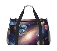 Universe Planet Print Womens Sports Bags Travel Bag - Gym Tote Bag with Compartment,Duffel Bags for Men,Ladies Holdall,Carry On Weekend Travel Handbags for Women