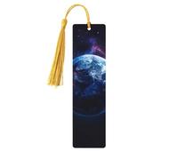 Universe Planet Print Wooden Bookmarks Beautiful Notebook Accessories for Men Women Book Lovers