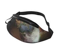 Universe Planet Printed Fanny Pack for Men Women Crossbody Waist Bag Pack Bum Bag with Adjustable Strap for Hiking Running Travel Cycling