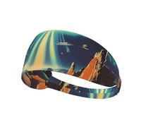 Universe Planet Printing One-Pack Comfortable Elastic Exercise Headband Athletic Band 4.3 * 13.4in Soft And Breathable â€‹