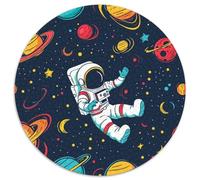 Universe Planet Rocket 1000 Piece Jigsaw Puzzles Circular Jigsaw Creative Family Game Color Challenge for Travel Gifts,Present 1000pcs (67.5x67.5cm)
