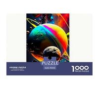 Universe Planets Puzzle 1000 Pieces Adults Leisure Relaxation Entertainment Gift Space Thick Interlocking Pieces 70x50cm/1000pcs