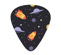 Universe Rockets Guitar Plectrums, 12 Pcs Lightweight Guitar Plectrums, 0.46mm/0.71mm/0.96mm Thickness For Acoustic Guitar Acoustic Electric Guitar Ukulele Bass