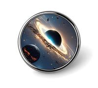 Universe Round Badge for Men Women, Durable & Stylish Lapel Pins, Lightweight Metal Badges for Shirts, Jackets, Hats