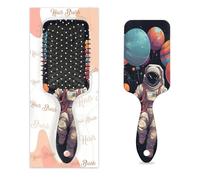 Universe Space Astronauts Planet Hair Brush Wet Dry Air Cushion Hair Brush Plastic Detangler Hairbrush for Kids Adults Back To School Gift Women Men