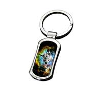 Universe Space Galaxy Nebula Pattern Birthday,Secret Santa, Stocking Filler,Christmas inspired Metal Key Ring. (Rectangular)