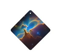 Universe Space Nebul Pattern Car Air Fresheners 6 Pcs Square Hanging Aromatherapy Tablets Scented Fresheners For Bedroom Bathroom