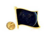universe spblue planet earth Golden Metal Flag Lapel Pin Badge
