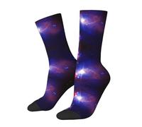 Universe Starry Stars Print 3d Novelty Socks Unisex Socks Deluxe Personality Short Socks 40-42cm