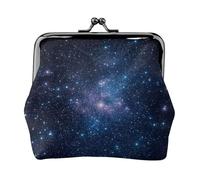 Universe Stars Galaxy print Cute Buckle Coin Purses Vintage Pouch Kiss lock Change Purse Wallets for Women Fashion, Black, One Size, Vintage