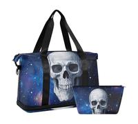 Universe Stars Starry Skull Gym Sports Bag Large Carry Bag With Adjustable Belt For Travel Large Capacity Universe Stars Starry Skull, 1 Size, Stars, Universe Stars Starry Skull, 1 size