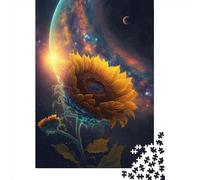 Universe Sunflower11 Wooden Jigsaw Puzzle for Adults 1000 Piece Puzzles for Teenagers Creative Jigsaw Puzzles Family Challenging Games Toys 1000pcs (75x50cm)