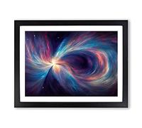 Universe Swirl Framed Print | A3 Black Framed Wall Art | Ready to Hang | Modern Nature Picture | Living Room Bedroom Lounge Office