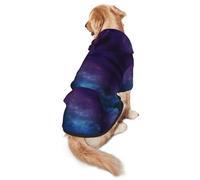 Universe With Stars And Galaxy Interstellar Print Dog Hoodie Pet Sweatshirt, Warm, Soft And Breathable Hooded Clothes For Medium To Large Dogs, Easy-To-Wear Design, For Winter And Fall